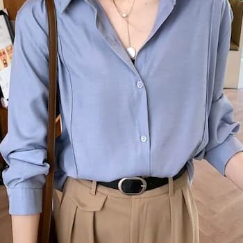 Long-Sleeve Plain Shirt