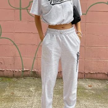 Crop Padded Jogger Set