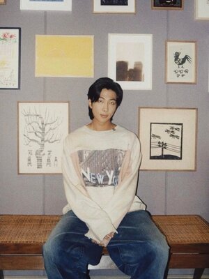 BTS Jin Inspired Knitted Dark Blue Long-Sleeved – unnielooks