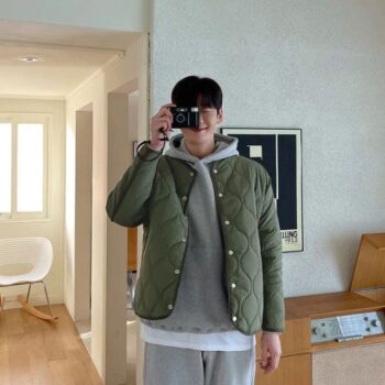 JOGUNSHOP Seoul Letter Mélange Kangaroo Hoodie - with jacket