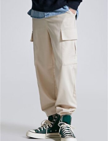 SPAO Warm Cargo Jogger Pants - Khaki